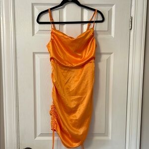 Wild Fable Orange Cowl Neck Slip Dress Night Out